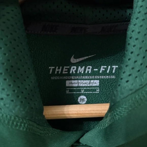 Youth Medium Nike Therma-Fit Dark Green Hoodie Sweatshirt - Picture 3 of 3